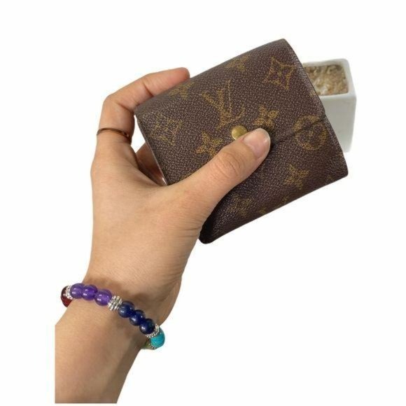 Authentic Louis Vuitton Wallet Portefeiulle Elise Trifold Monogram LV Vintage - Picture 8 of 12